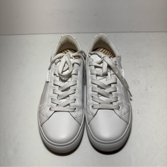 Taos Plim Soul Lux Leather White Sneakers, Women's Sz 7.5 Genuine Leather Shoes - Picture 5 of 14